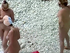 Nude Females Spyied At Nude Beach By Voyeur