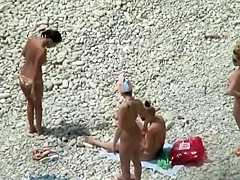Naked Women Spyied At Nudist Beach By Voyeur