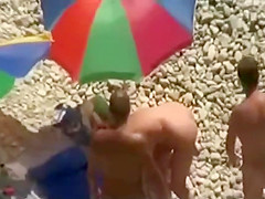 Voyeur on public beach sex