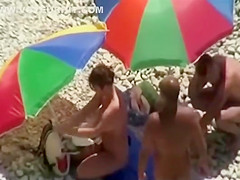 Voyeur on public beach sex