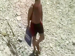 Voyeur on public beach sex