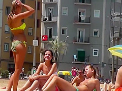 Close-Up Topless Amateur Big Tits Voyeur Video