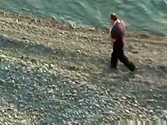 Voyeur on public beach Oral sex