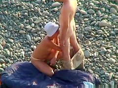 Voyeur on public beach Oral sex