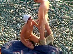 Voyeur on public beach Oral sex