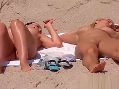 Two Beauties At The Nude Beach