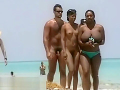 Two hot beach babes crotch shot big tits voyeur video