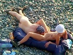 Voyeur On Public Beach. Oral Sex