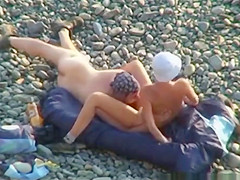 Voyeur On Public Beach. Oral Sex