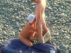 Voyeur On Public Beach. Oral Sex