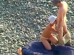 Voyeur On Public Beach. Oral Sex