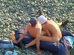 Voyeur On Public Beach. Oral Sex