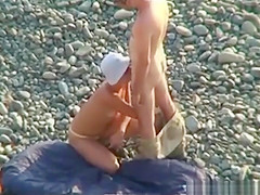 Voyeur On Public Beach. Oral Sex