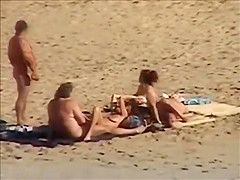 Group sex at a nudist beach
