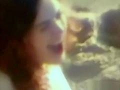 Some folks fucking on a beach