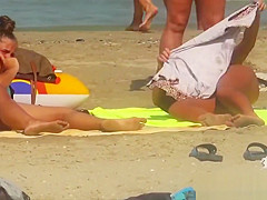 Big Tits Bikini Thong beach teens spied hidden cam voyeur