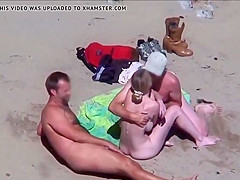 Horny Couples Fuck Fest Nude Beach Recorded By Voyeur