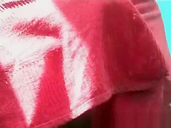 Girls Washed and Changing Clothes in Beach Cabin