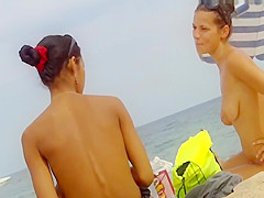 Voyeur Topless Beach Big Natural Tits Video