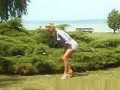 pissing on the beach