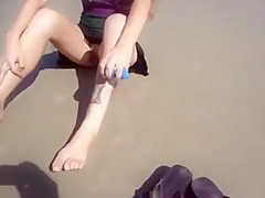 Changing for beach in Brazil