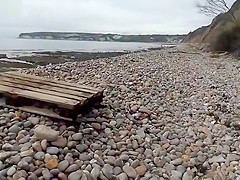 CHUBBY MATURE NUDIST WIFE TOPLESS AT BEACH