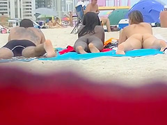 EXHIBITIONIST WIFE #98- HEATHER TAKES HER HUBBY HER GIRLFRIEND TO THE NUDE BEACH! VOYEUR POV