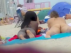 EXHIBITIONIST WIFE #98- HEATHER TAKES HER HUBBY HER GIRLFRIEND TO THE NUDE BEACH! VOYEUR POV