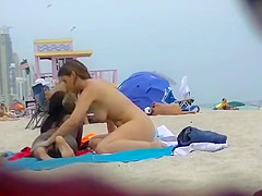 EXHIBITIONIST WIFE #98- HEATHER TAKES HER HUBBY HER GIRLFRIEND TO THE NUDE BEACH! VOYEUR POV