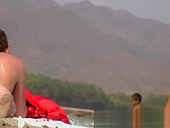 Rousing nude beach voyeur spy cam video