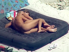 Amateur Horny Nudist Couple Playing On The Beach Voyeur Spy