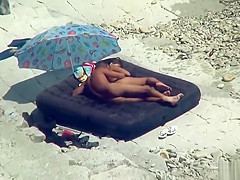 Amateur Horny Nudist Couple Playing On The Beach Voyeur Spy