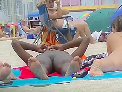 EXHIBITIONIST WIFE #100- HEATHER TAKES HER HUBBY HER GIRLFRIEND TO THE NUDE BEACH! GOOD VOYEUR BAD VOYEUR!!!