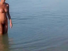 Nude beach teens play
