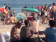 Topless By Coney Island Beach, NY - The 2019 Mermaid Parade