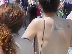 Topless By Coney Island Beach, NY - The 2019 Mermaid Parade