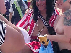 Topless By Coney Island Beach, NY - The 2019 Mermaid Parade