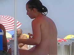 Naked hot nudist enjoying nudity