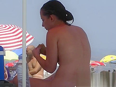 Naked hot nudist enjoying nudity