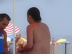 Naked hot nudist enjoying nudity