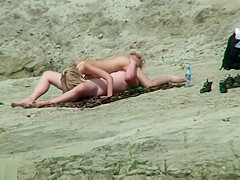 Voyeur spycam on the beach