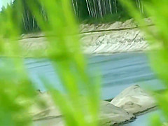 Voyeur spycam on the beach