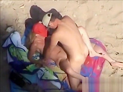 Nude Beach - Blurred Blond Fuck