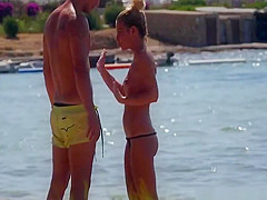 Topless beach bikini babes HD Voyeur Video