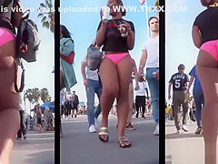 Hot Ebony Big Ass Bikini Close-Up Voyeur SPy Cam