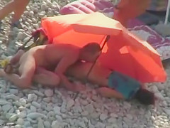 Real swingers at a nudist beach