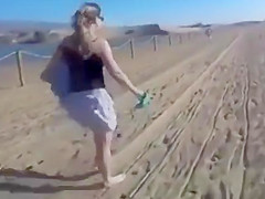 Hot Annete Bukkake and Gangbang on the beach