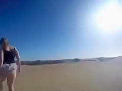 Hot Annete Bukkake and Gangbang on the beach