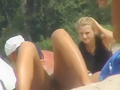 Love Girl on Beach but Her Boyfriend too strong