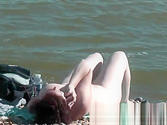 Beautiful nudist babes on beach posing for me